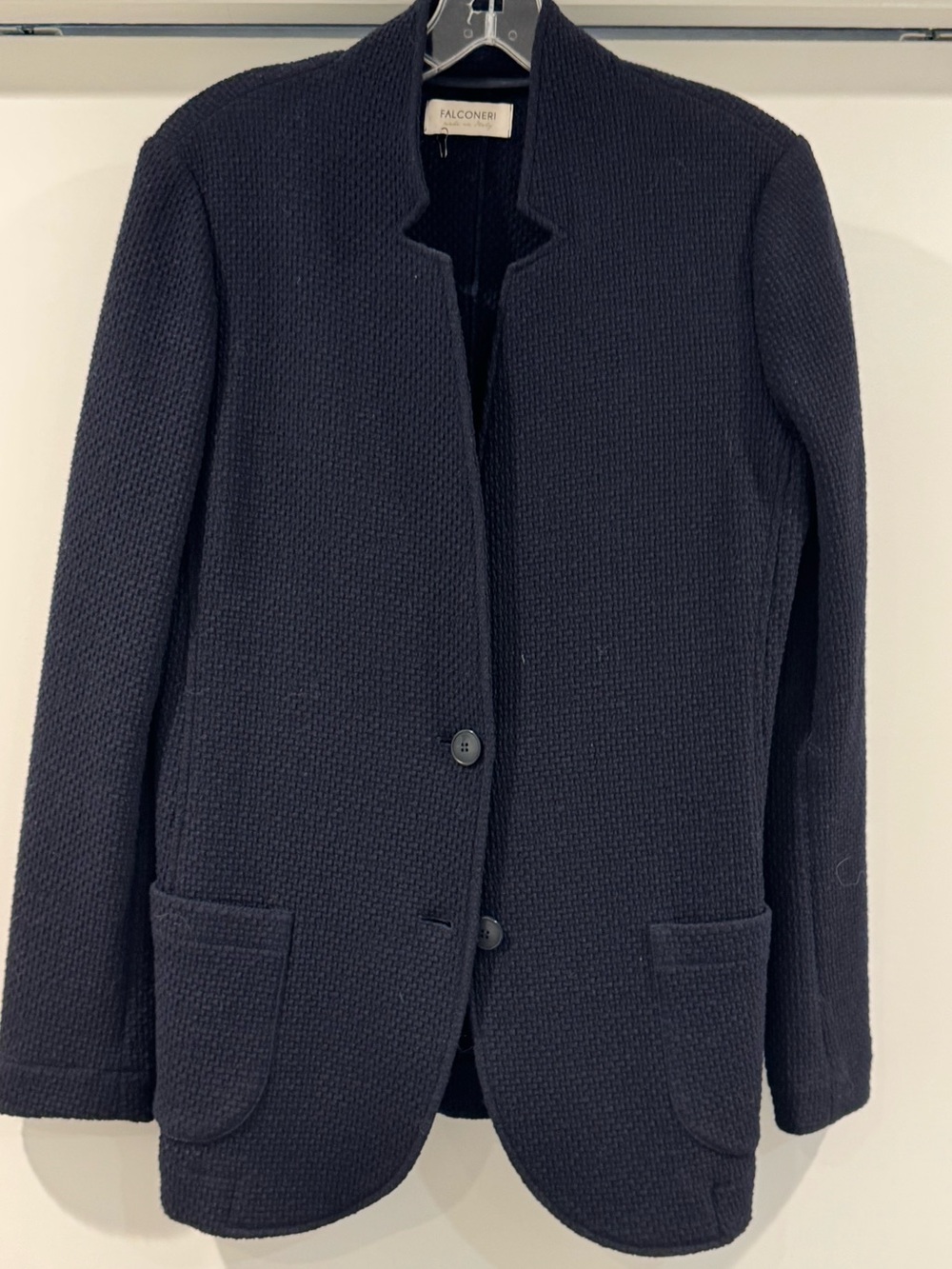 Falconeri Women Navy Textured Pea Coat